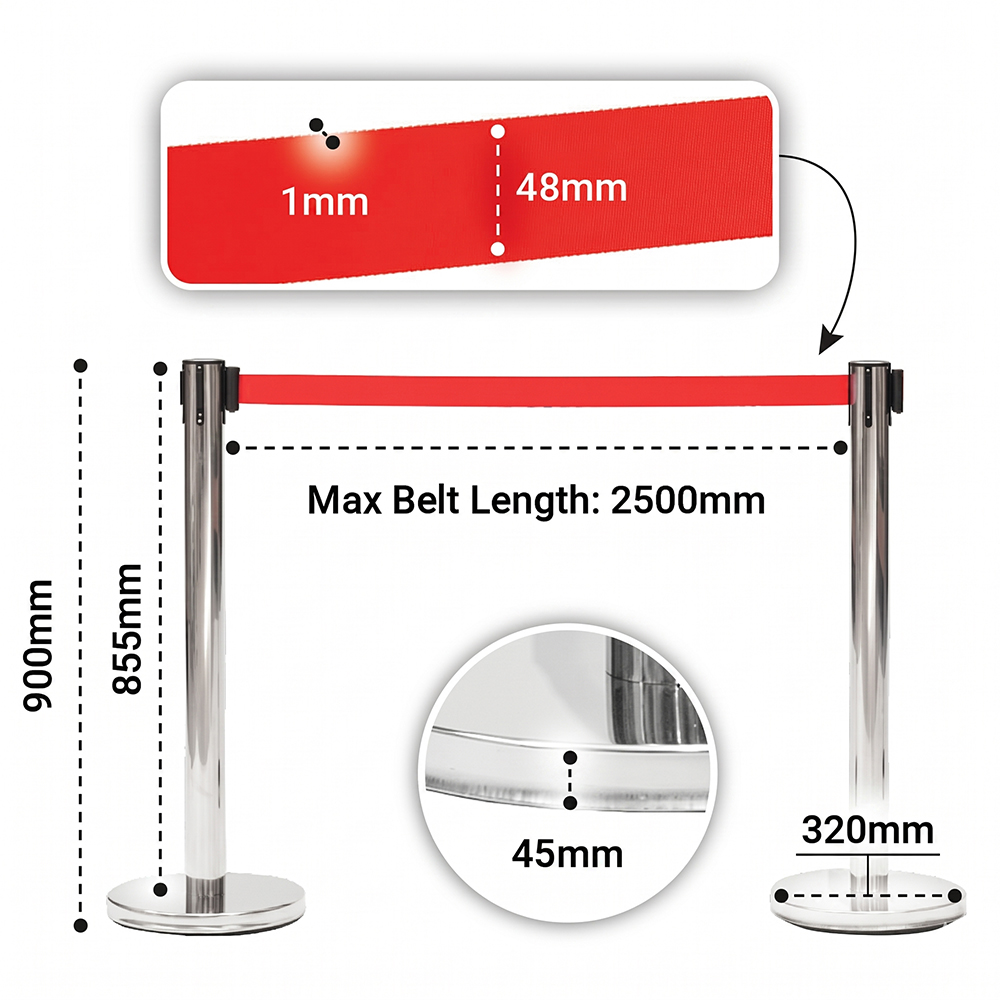 Retractable Queue Barrier