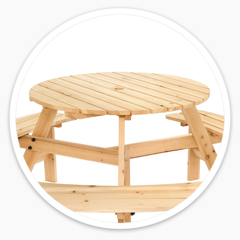 6 Seater Round Bench