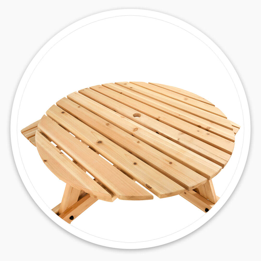8 Seater Outdoor Bench