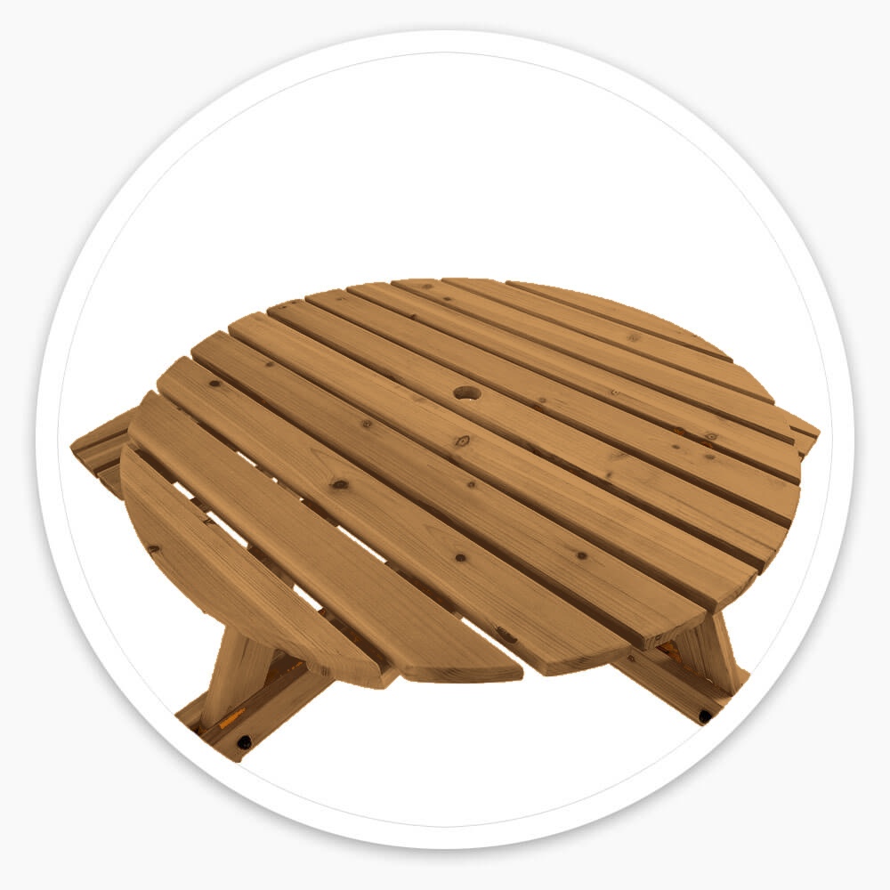 Walnut 8 Seater Outdoor Bench