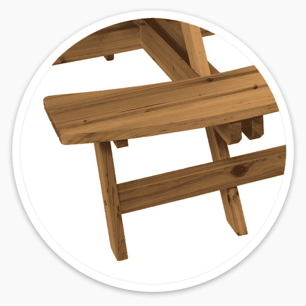 Walnut 8 Seater Outdoor Bench