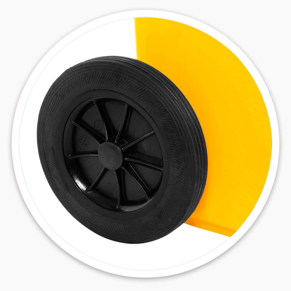 Yellow Wheelie Bin