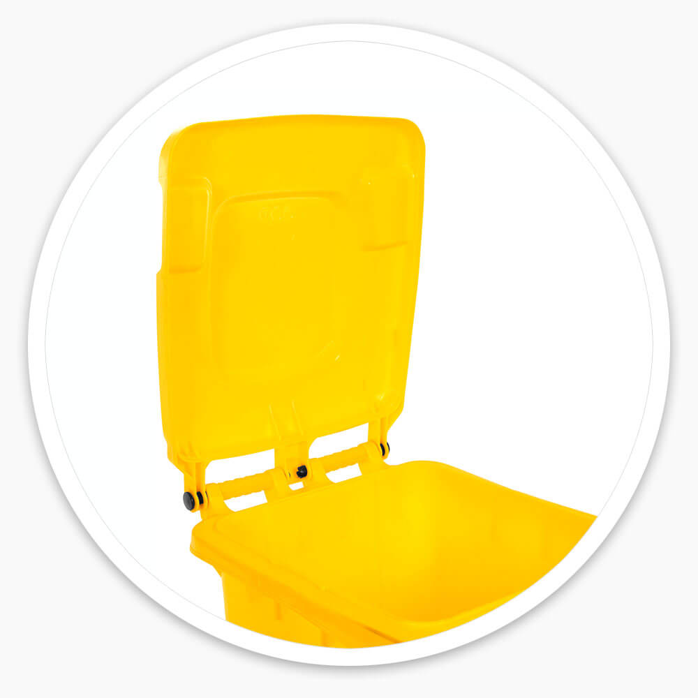 Yellow Wheelie Bin