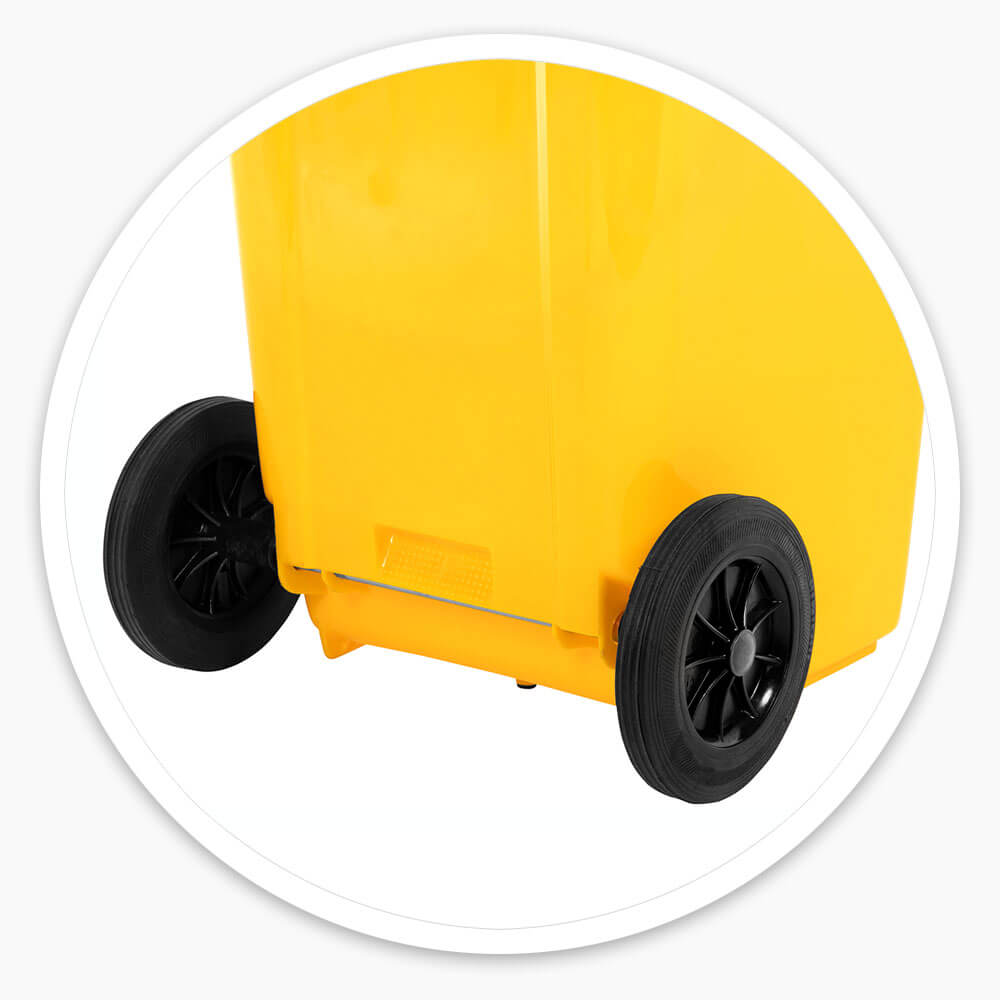 Yellow Wheelie Bin