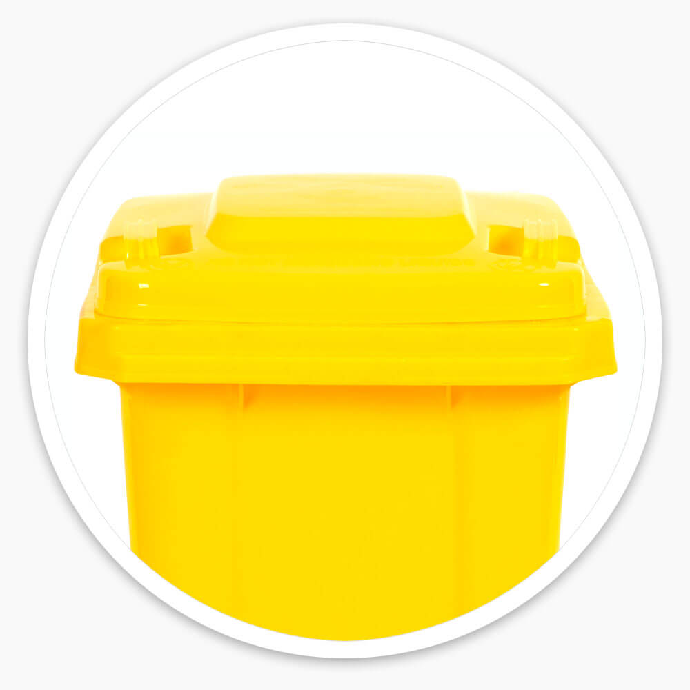 Yellow Wheelie Bin