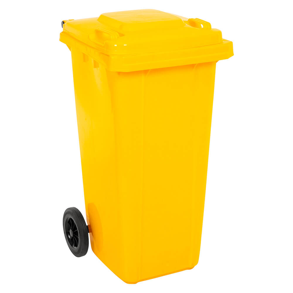 Yellow Wheelie Bin