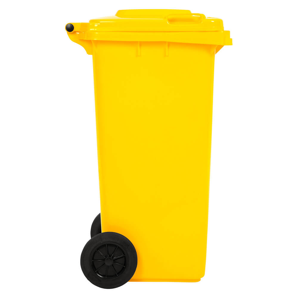 Yellow Wheelie Bin