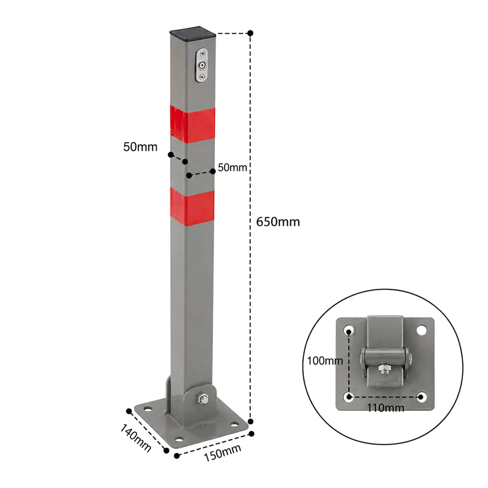 Folding Security Barrier dimensions