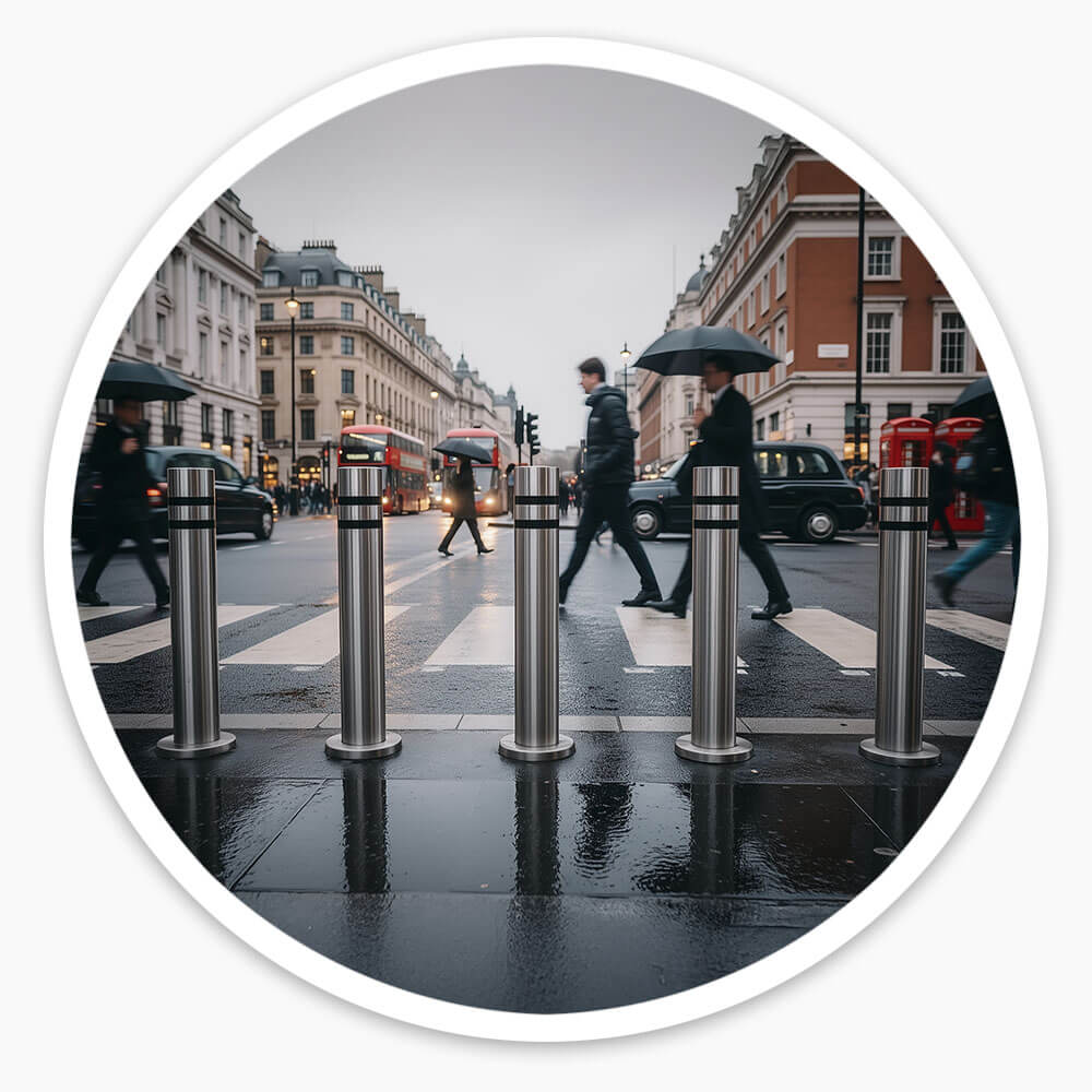 Flat Top Stainless Steel Bollard