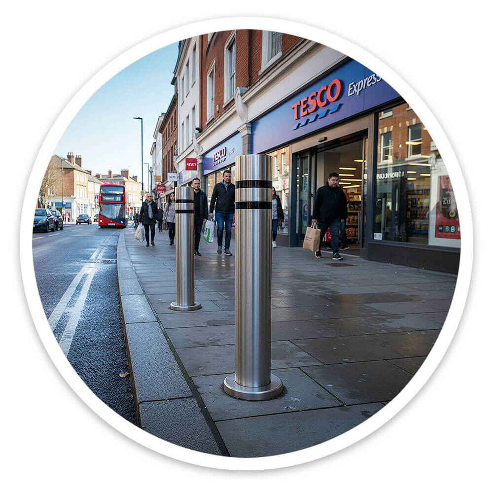 Flat Top Stainless Steel Bollard
