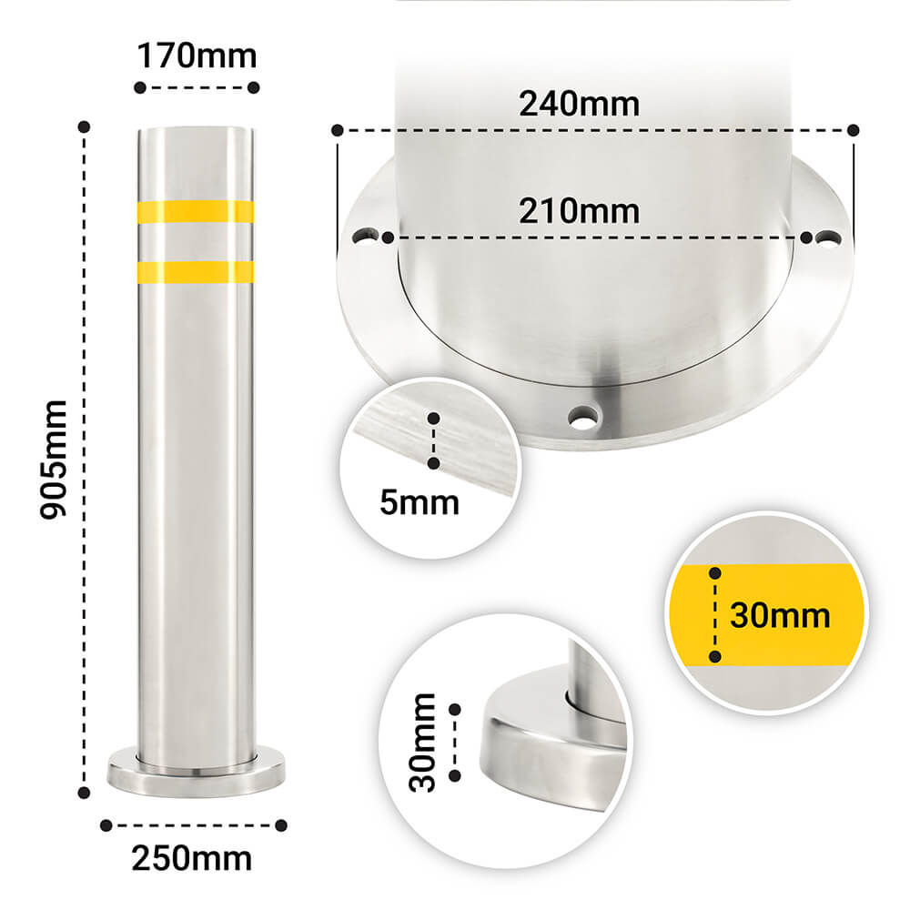 Stainless Steel Street Bollard