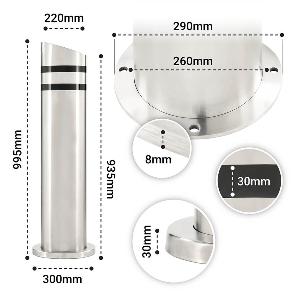 Mitre Top Street Bollard