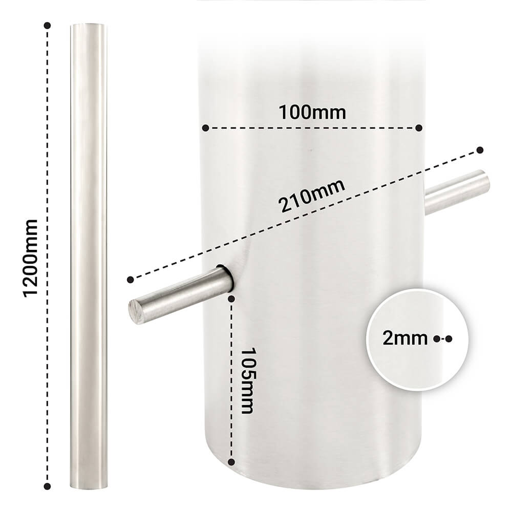 Fixed Stainless Steel Bollard