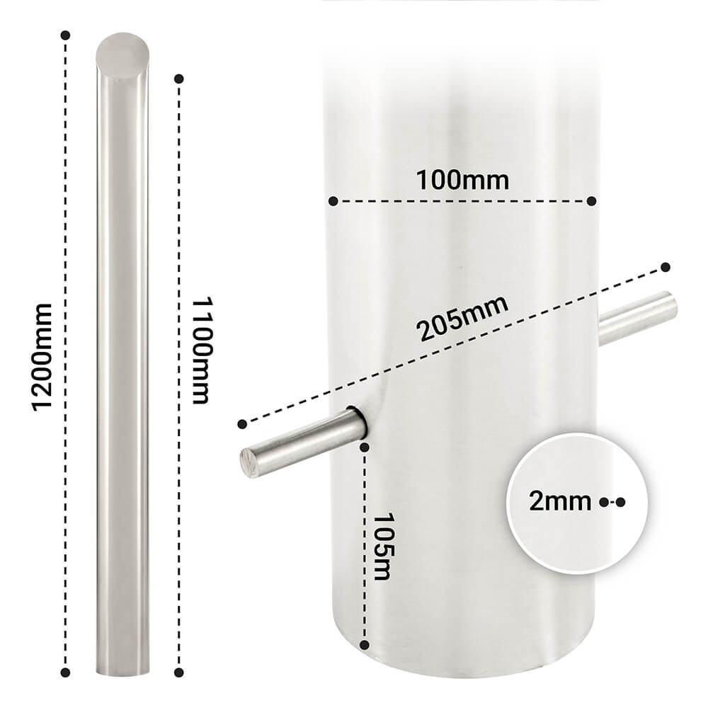 Mitre Top Fixed Bollard