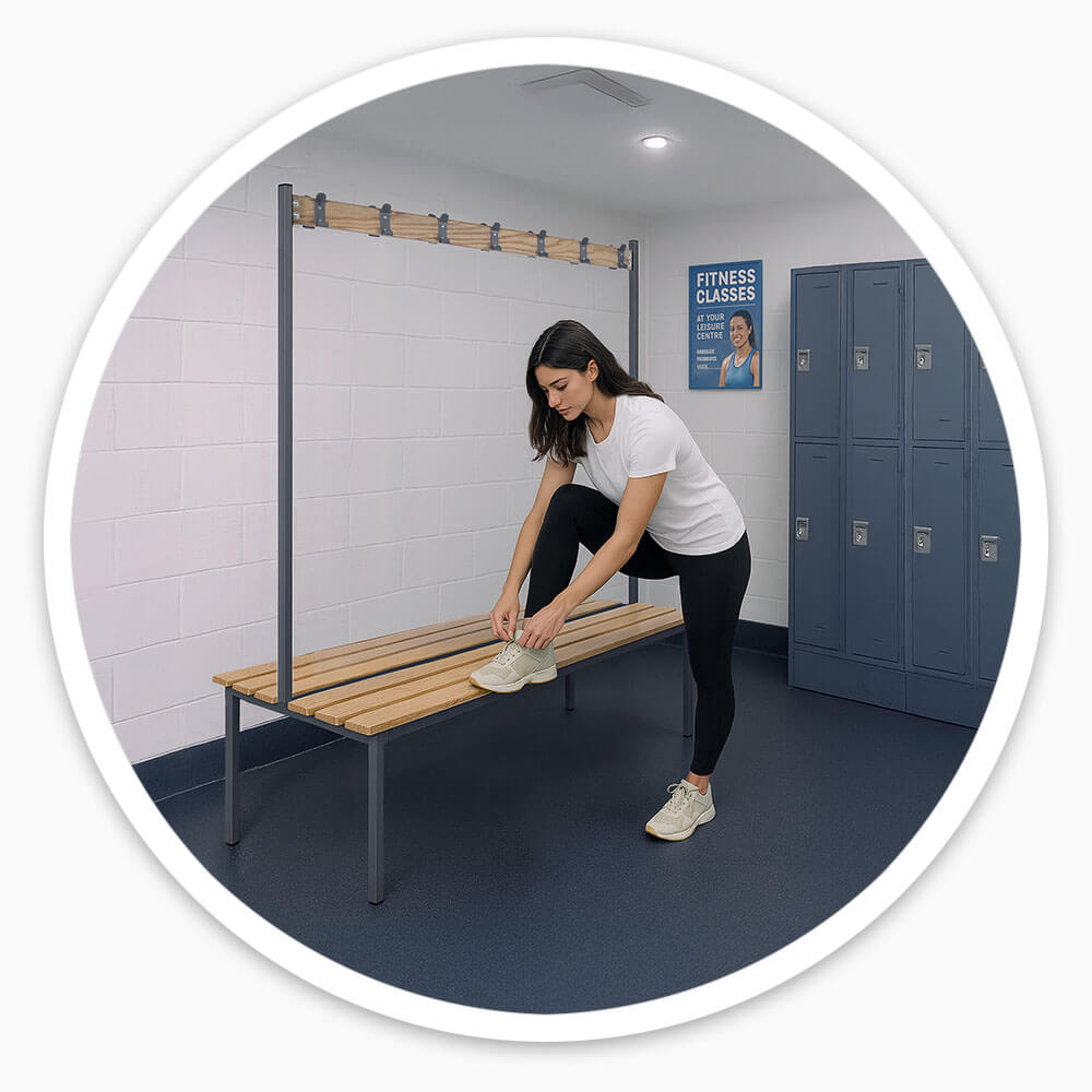 Double Sided Cloakroom Bench
