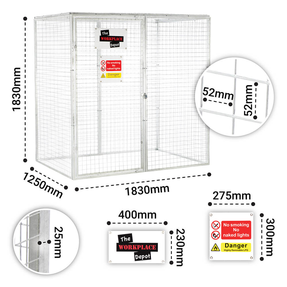 Gas Bottle Storage Cage