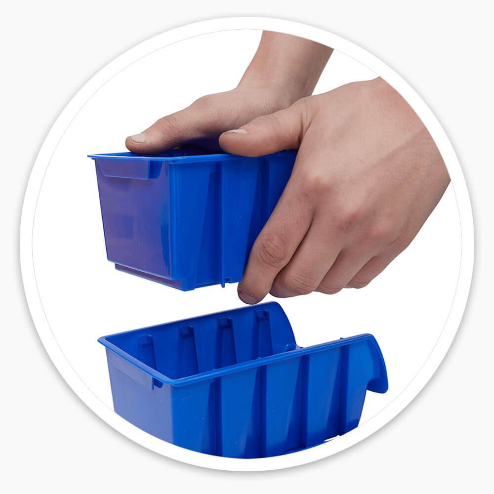 Horizontal Louvre Panel Bin Kit