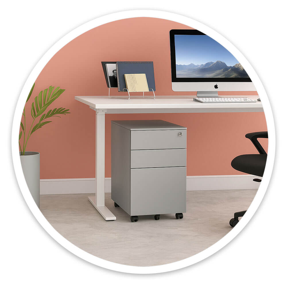 Metal Under Desk Pedestal