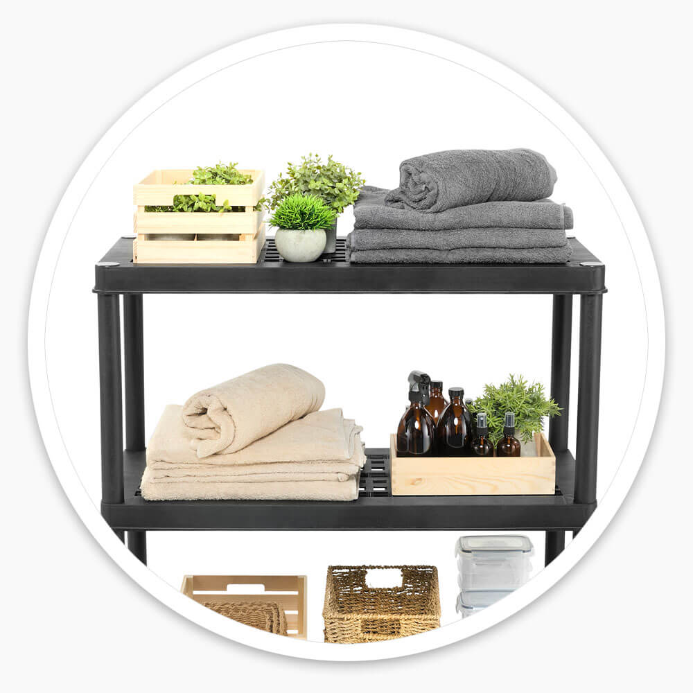 3 Tier Plastic Shelving