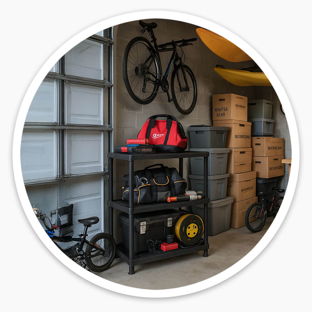 3 Tier Plastic Shelving