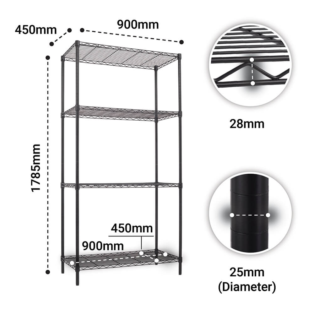 Black Wire Shelving