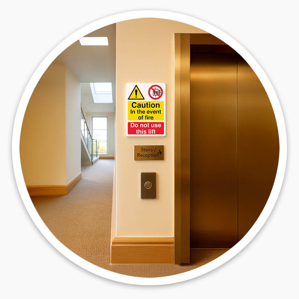 "In The Event Of Fire" Fire Safety Equipment Sign