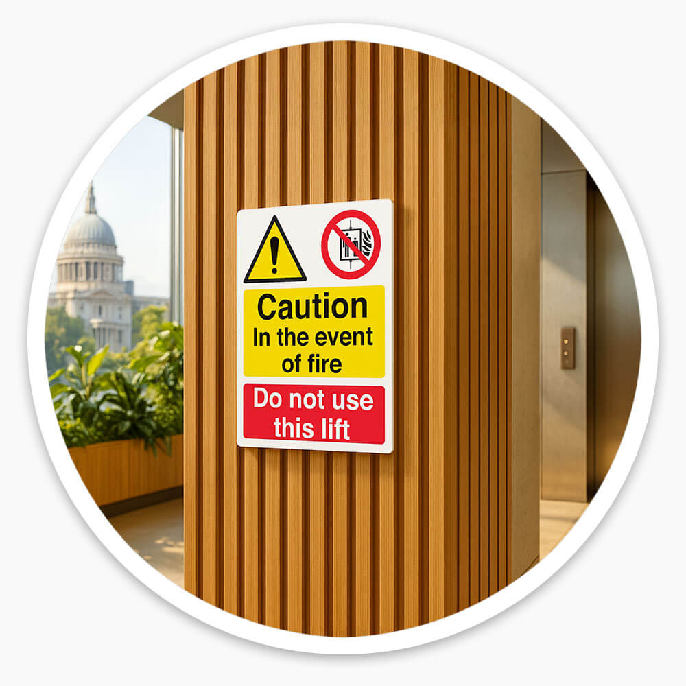 "In The Event Of Fire" Fire Safety Equipment Sign