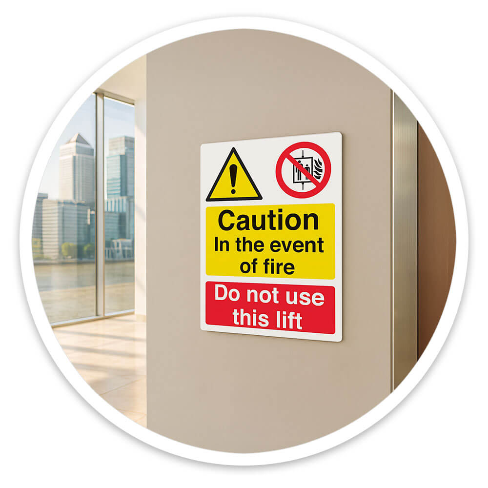 "In The Event Of Fire" Fire Safety Equipment Sign