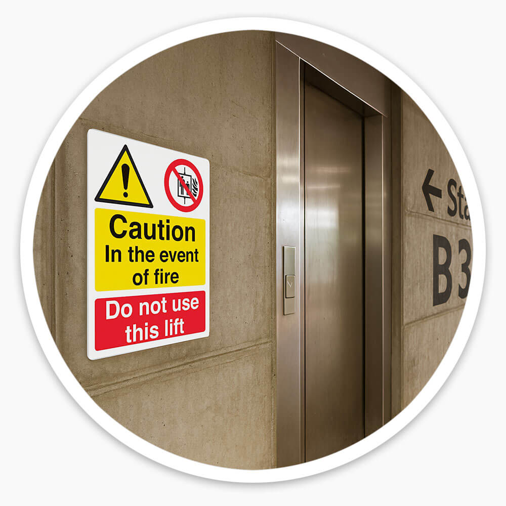 "In The Event Of Fire" Fire Safety Equipment Sign