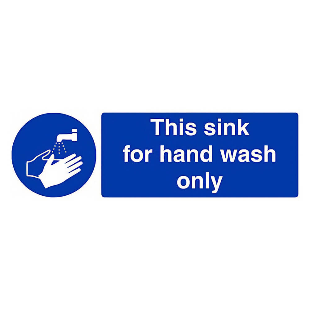 "Hand Wash Only" Safety Sign