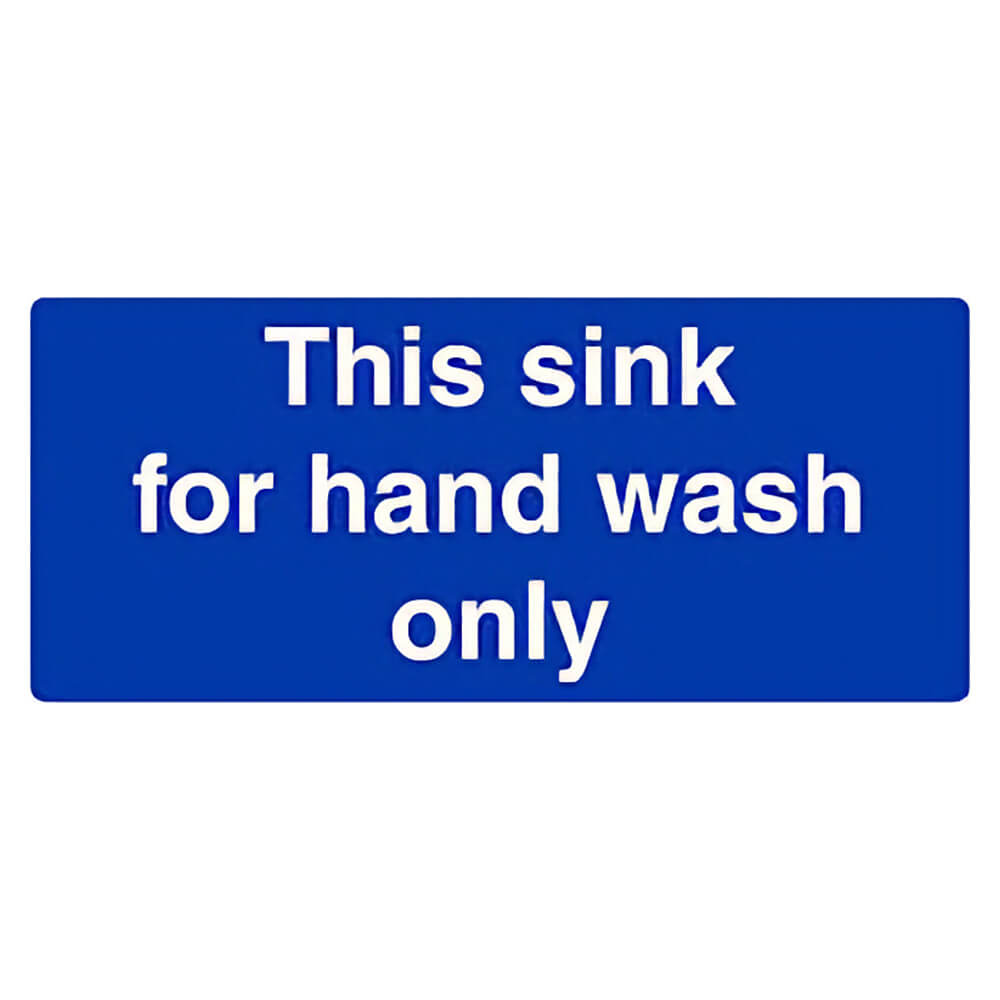 "Hand Wash Only" Safety Sign