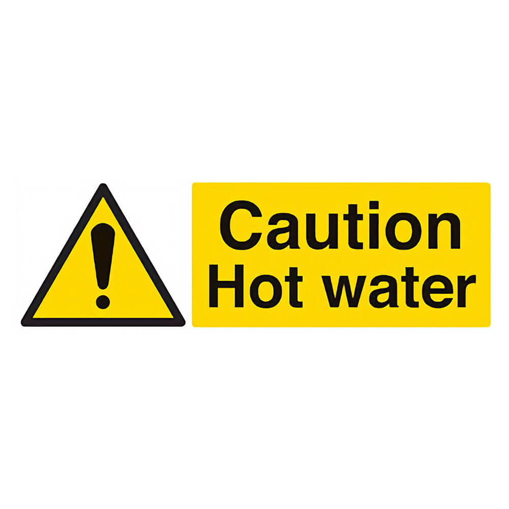 "Danger Very Hot Water" Warning Safety Sign