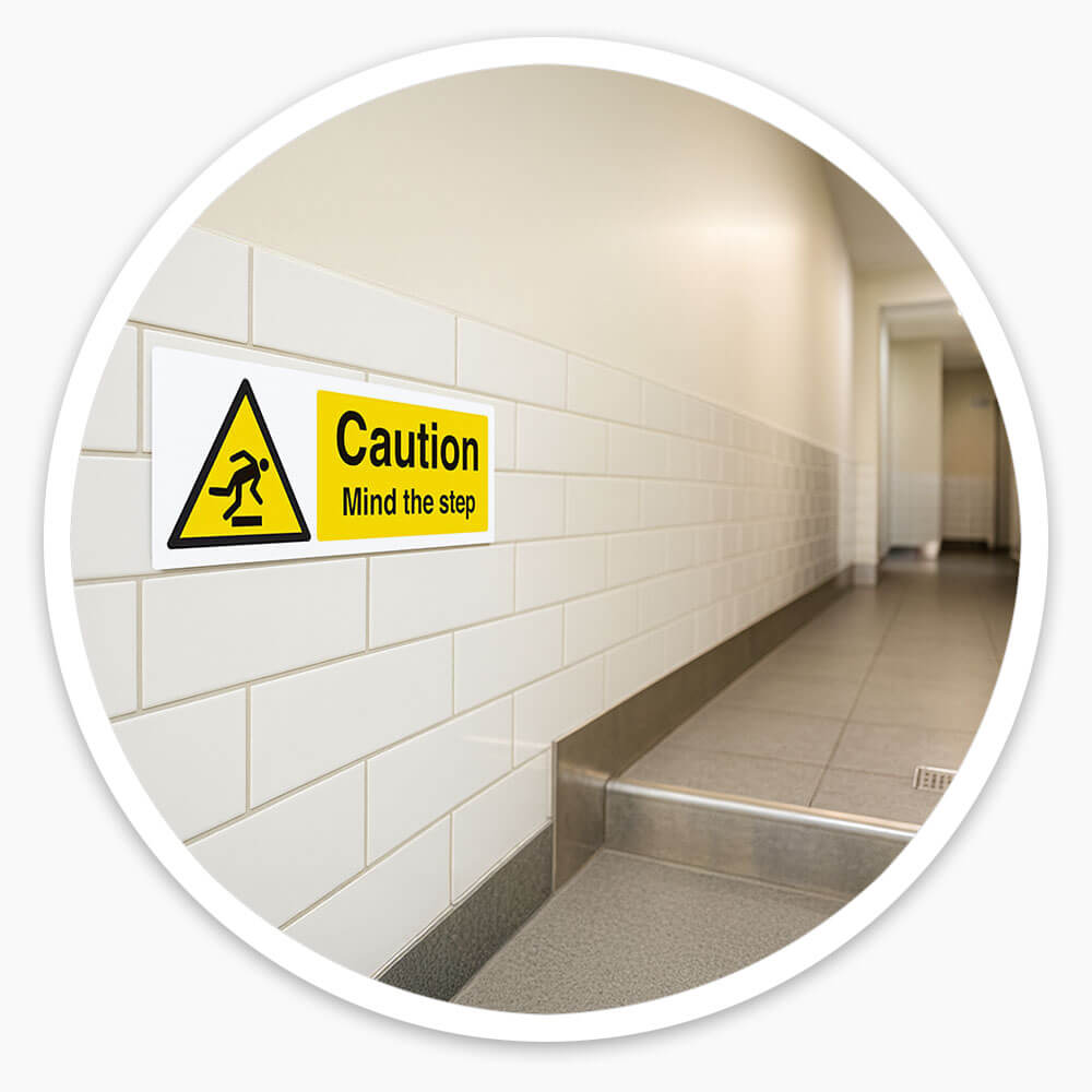 "Mind The Step" Warning Safety Sign