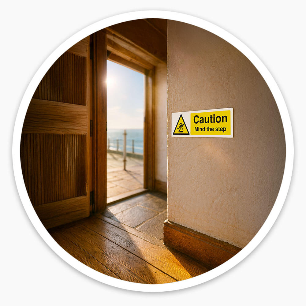 "Mind The Step" Warning Safety Sign