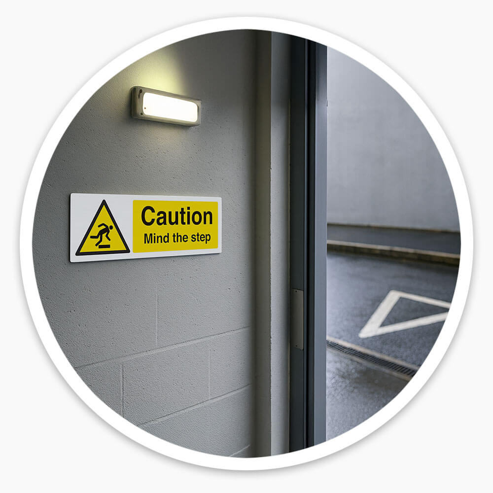 "Mind The Step" Warning Safety Sign