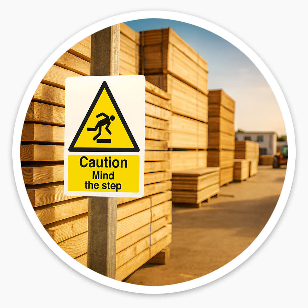 "Mind The Step" A4 Safety Sign