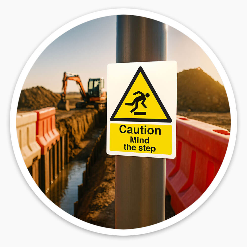 "Mind The Step" A4 Safety Sign