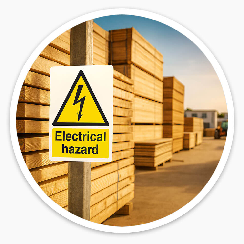 "Electrical Hazard" Warning Safety Sign