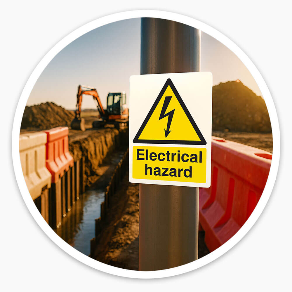 "Electrical Hazard" Warning Safety Sign