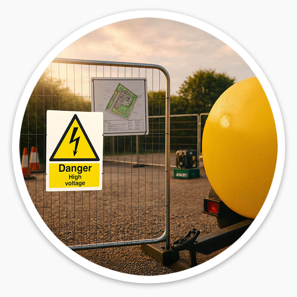 "Danger Electric Shock Risk" Warning Safety Sign