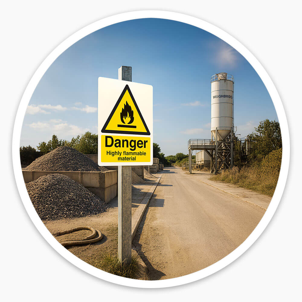 "Danger Highly Flammable" Warning Safety Sign