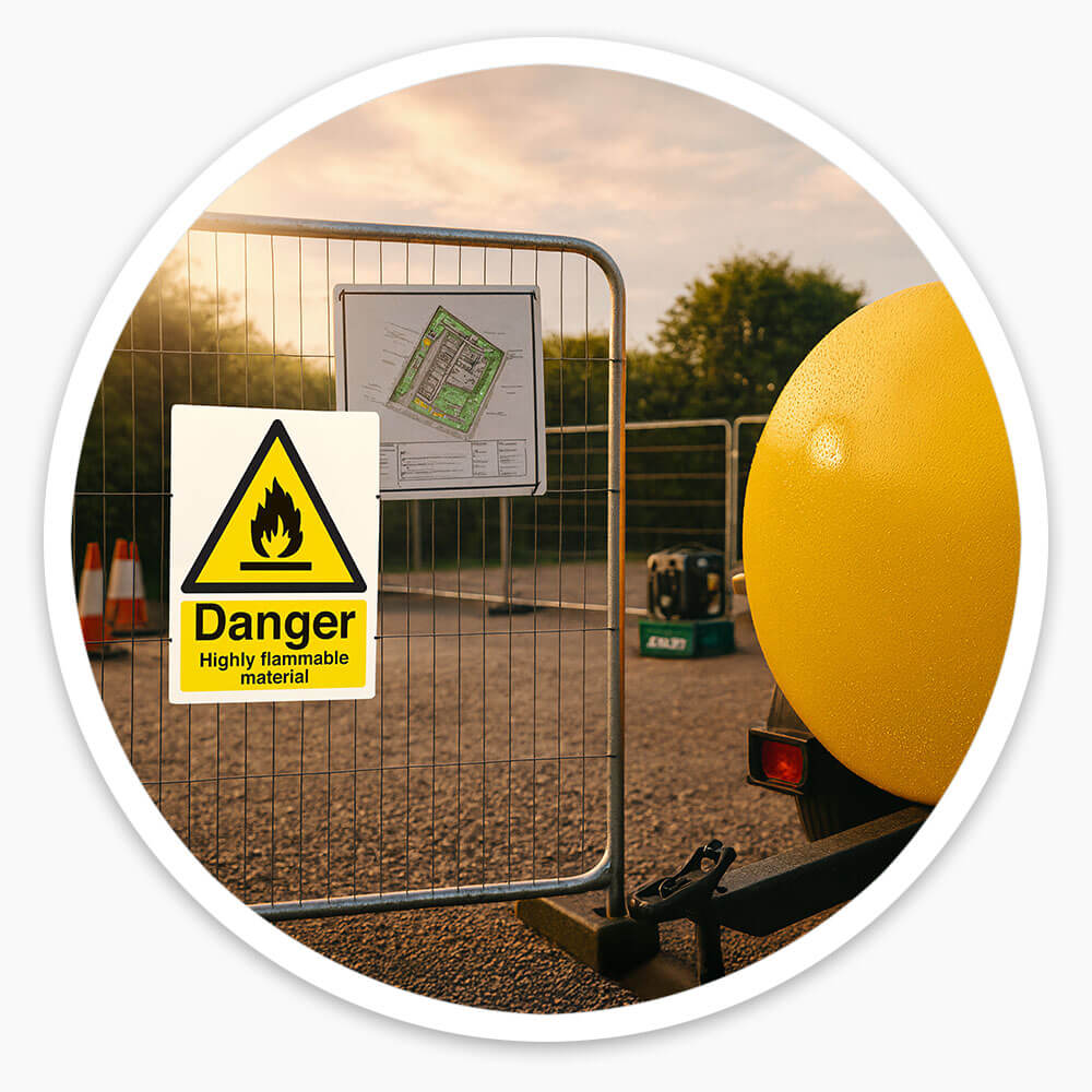 "Danger Highly Flammable" Warning Safety Sign