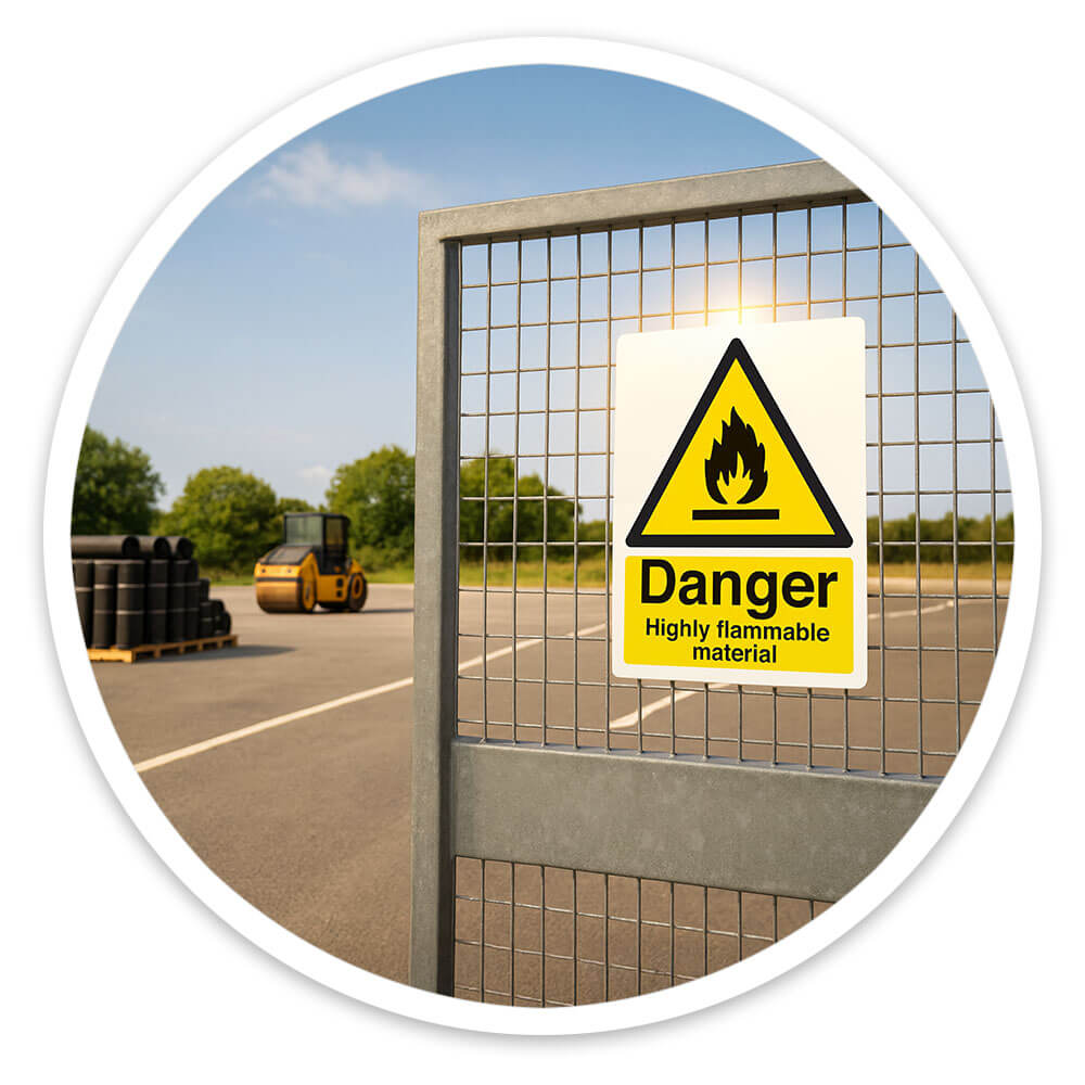 "Danger Highly Flammable" Warning Safety Sign