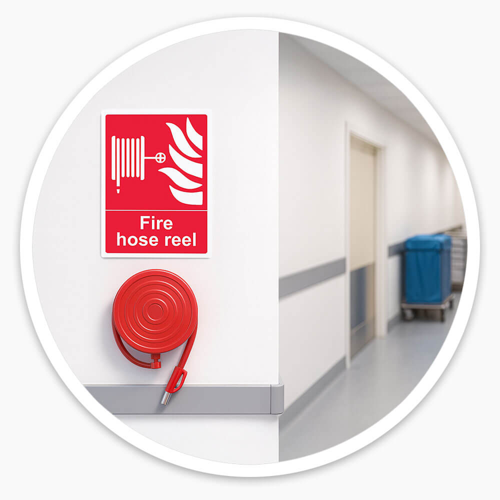 "Fire Hose Reel" Fire Safety Equipment Sign