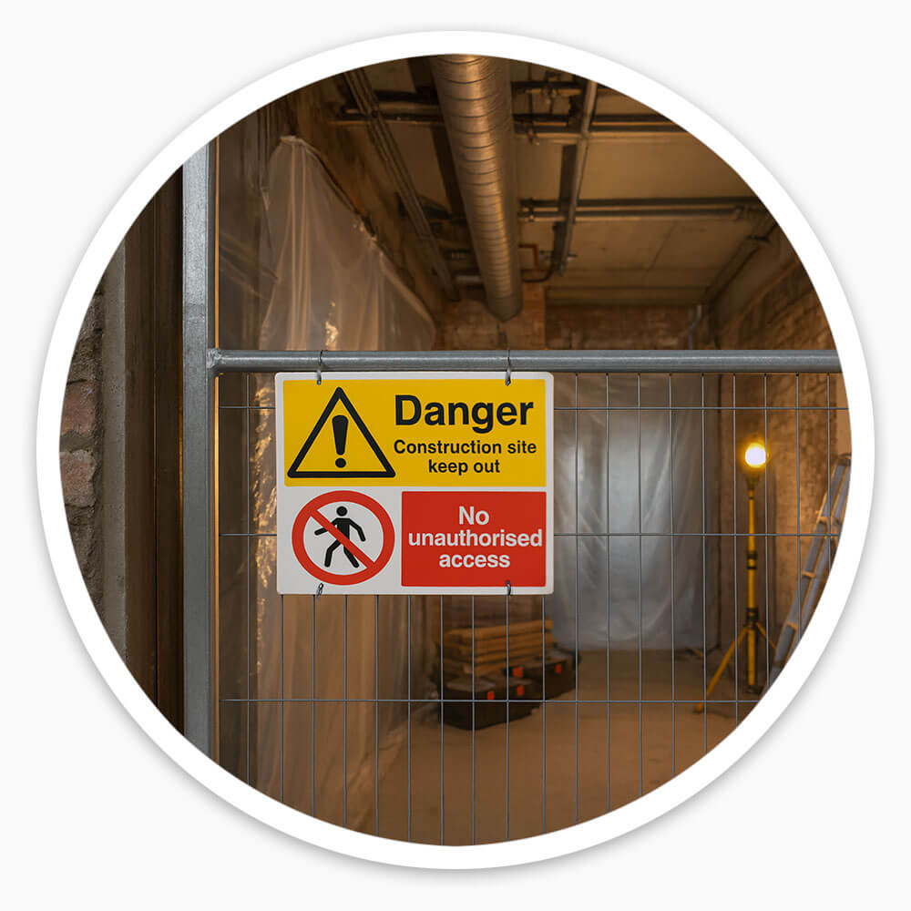 "Danger Construction Site Keep Out" Safety Sign