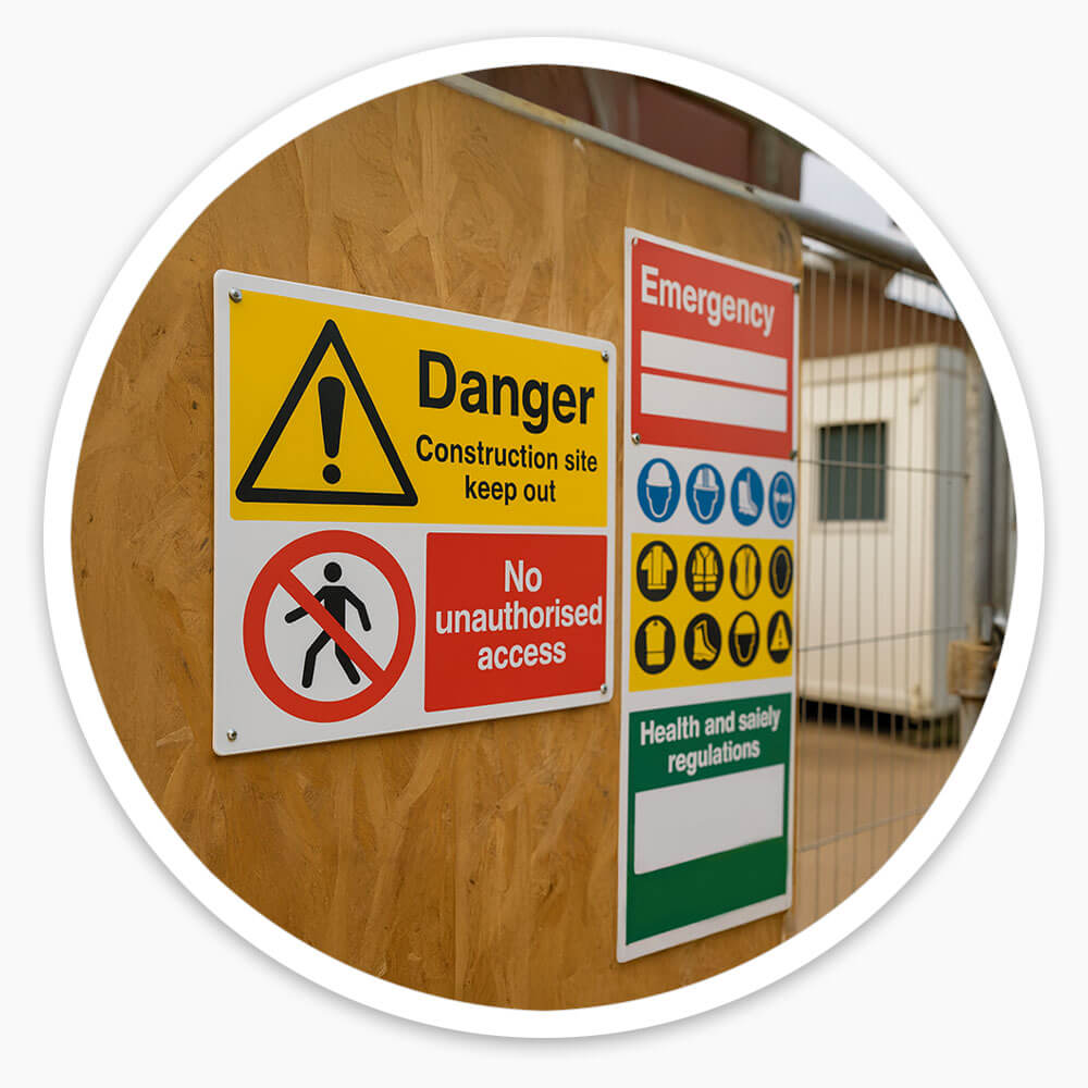 "Danger Construction Site Keep Out" Safety Sign