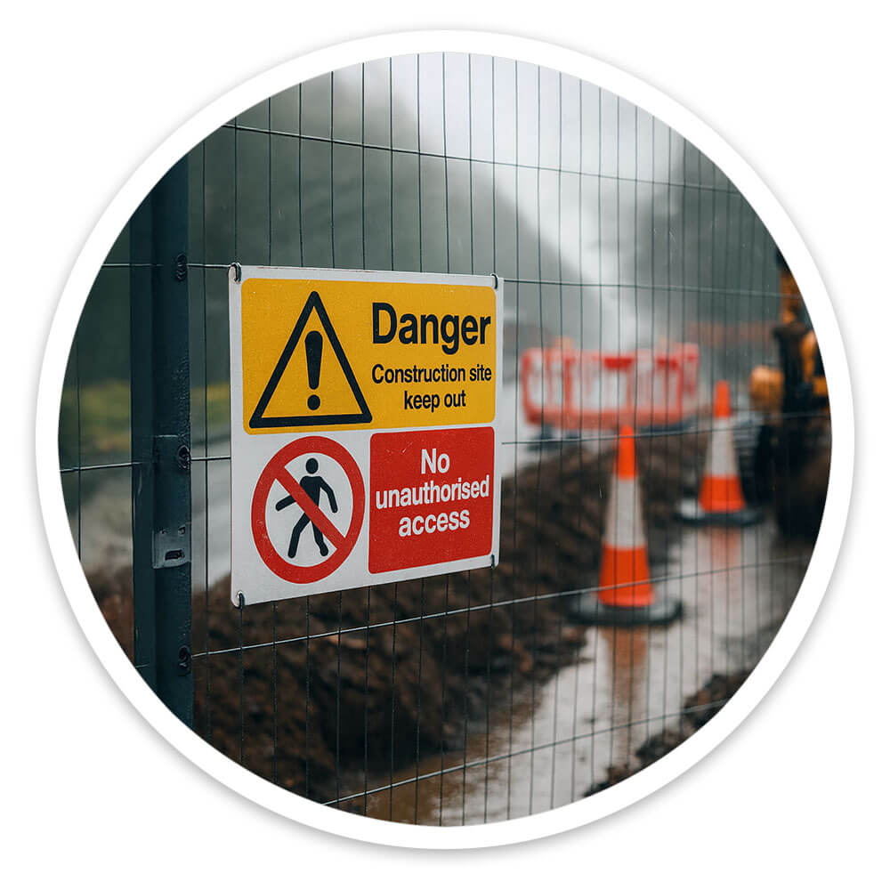 "Danger Construction Site Keep Out" Safety Sign