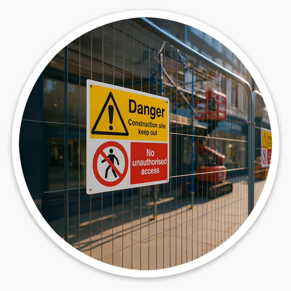 "Danger Construction Site Keep Out" Safety Sign