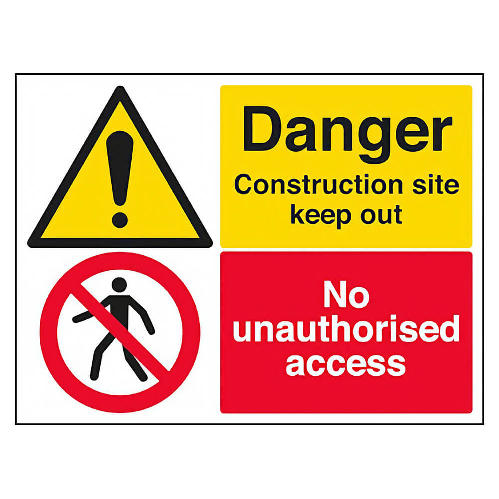 "Danger Construction Site Keep Out" Safety Sign