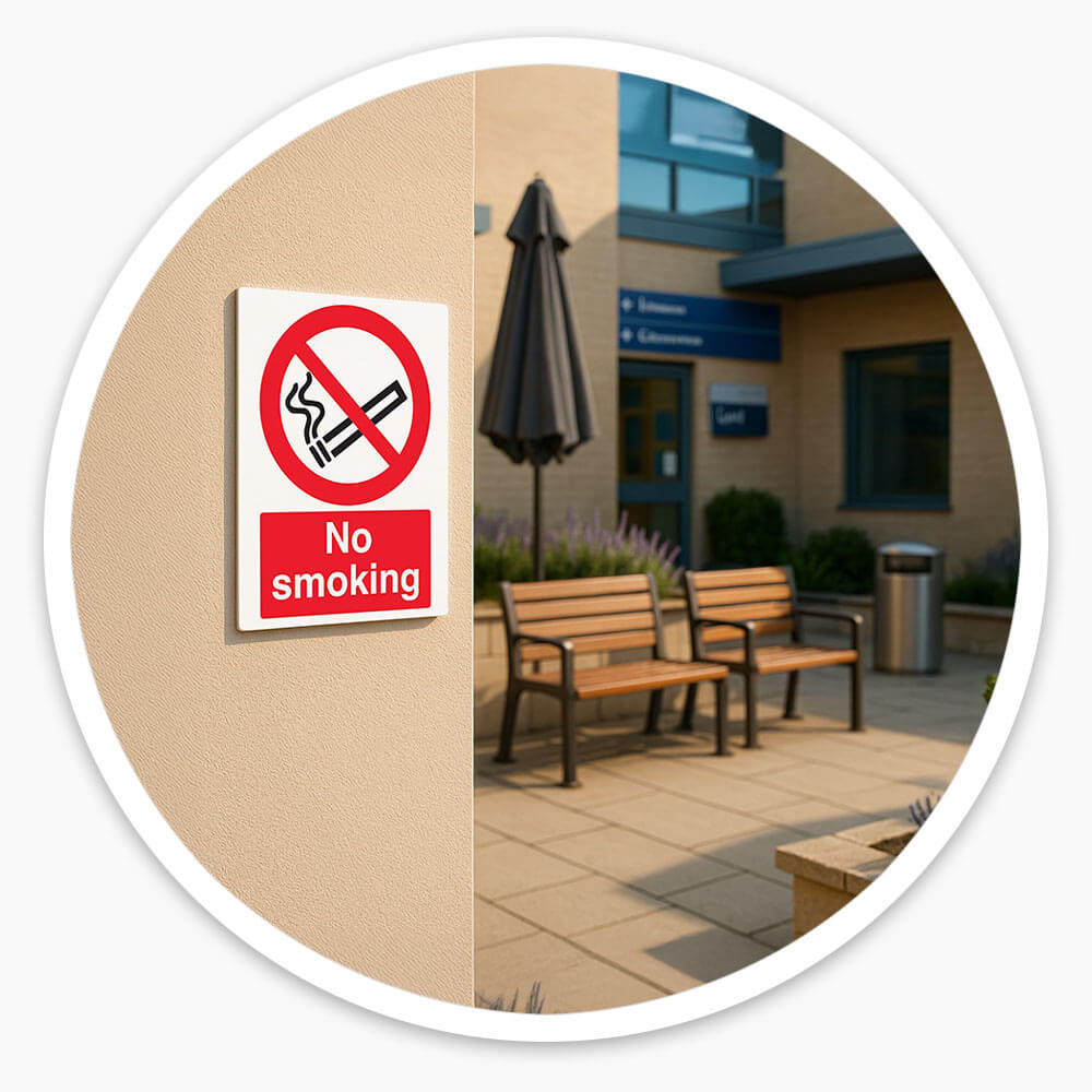 "No Smoking, It Is Against The Law" Prohibition Sign